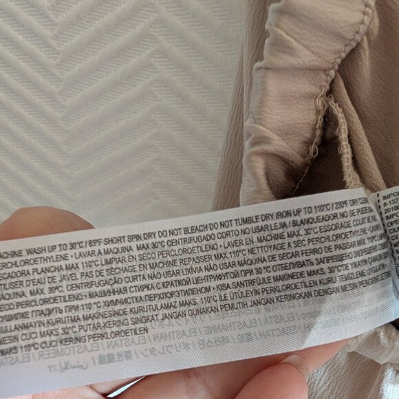 NWT Mango Satin Palazzo Trousers Pants Elastic Waist Drawstring Pull-on Large - Picture 9 of 11